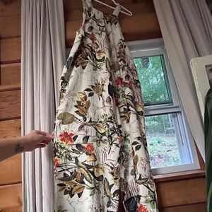 Super cute nature print overalls. Cotton/polyester blend. Size XL.